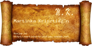 Martinka Krisztián névjegykártya