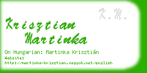krisztian martinka business card
