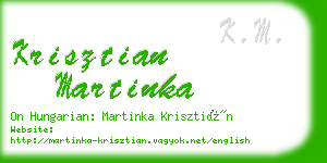 krisztian martinka business card